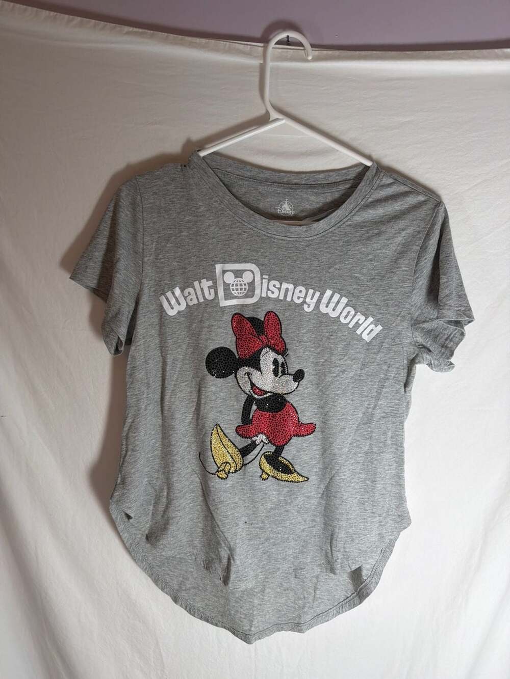 Disney Parks Walt Disney World Minnie Mouse Rhinestone Graphic T-Shirt Size S